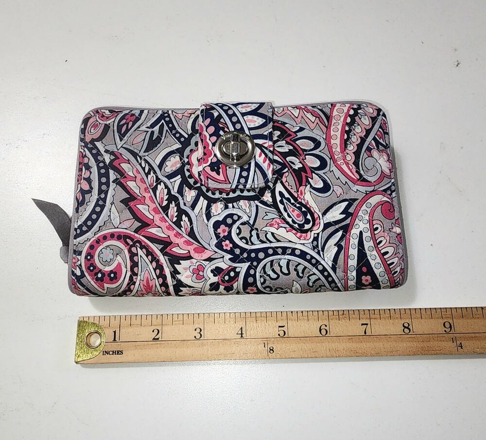 Vera Bradley Turnlock Wallet featuring the retired pattern Felicity Paisley.